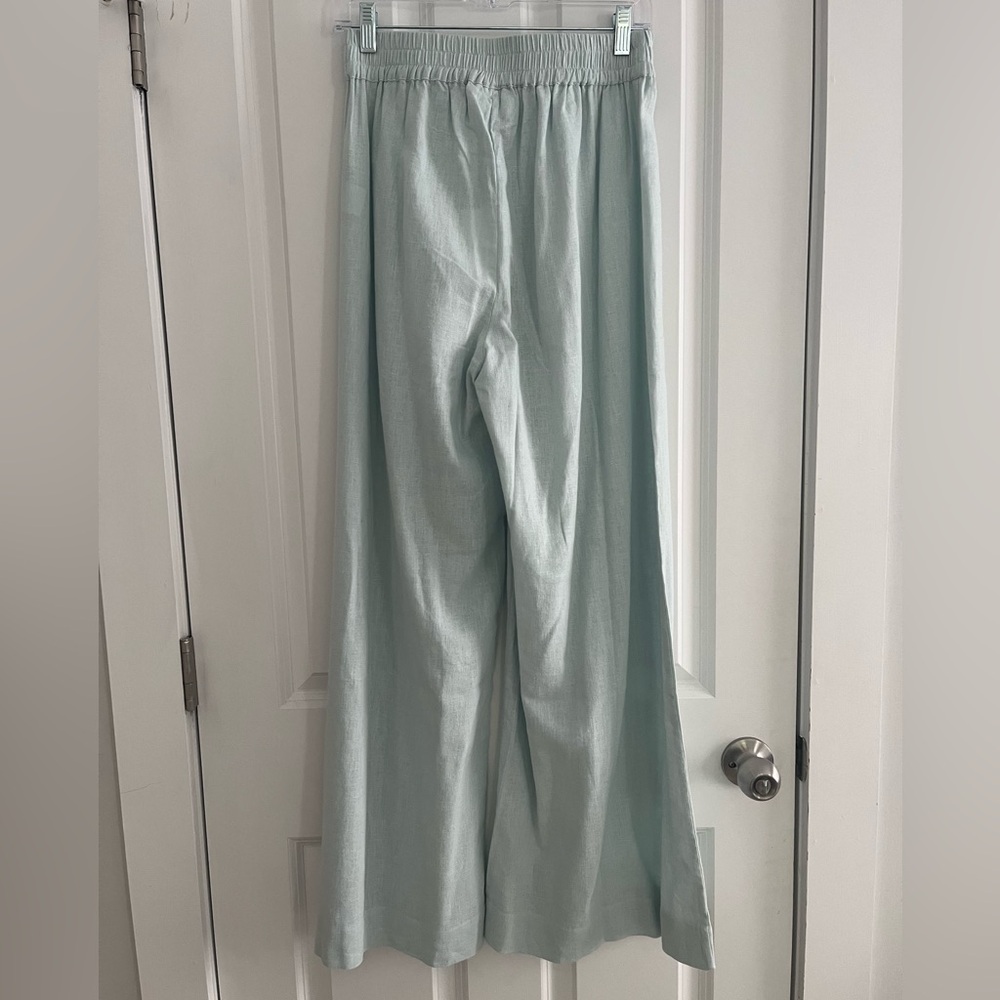 Julia Amory - Obe Linen Pant in Pale Aqua, S - Picture 5 of 6